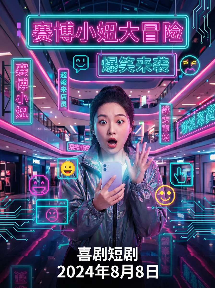 在线看伦理片 搞笑喜剧短剧 - 赛博小妞大冒险海报